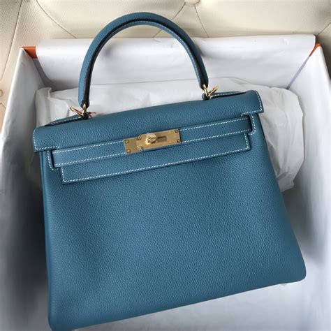 buy Hermes blue jean bag